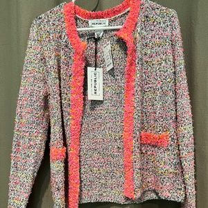 Colorful pleated jacket
